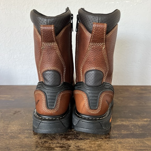 Men's Thorogood Gen-Flex 8"side zip-pull on WORK BOOT-leather & safety toe-sz 9M - Picture 4 of 8